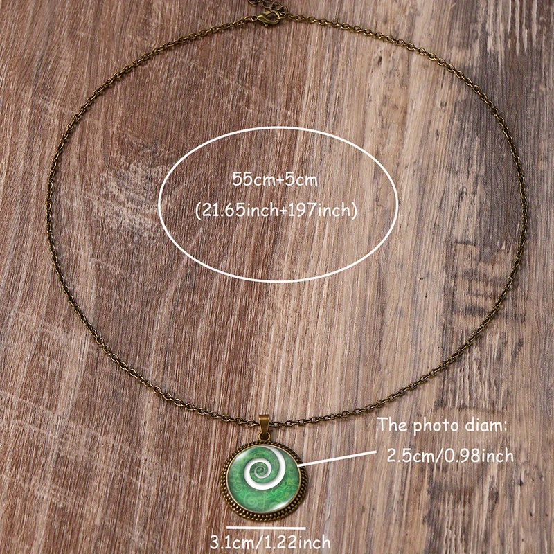 Handmade Glass Fern Koru Bud Pendant Necklace